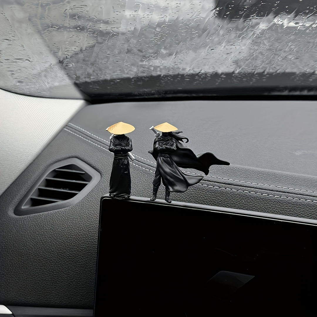 TEMU 2-piece Han River Shadow Martial Arts Car Interior Decoration Men's Center Console Decoration