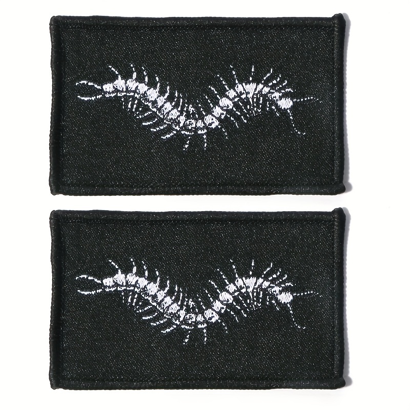 2pcs Halloween Centipede, , Punk, Patches, Patch, Sew On Patch, Punk Additions, Punk Patches, Gothic Jacket, Punk Vest, Horror Backpack