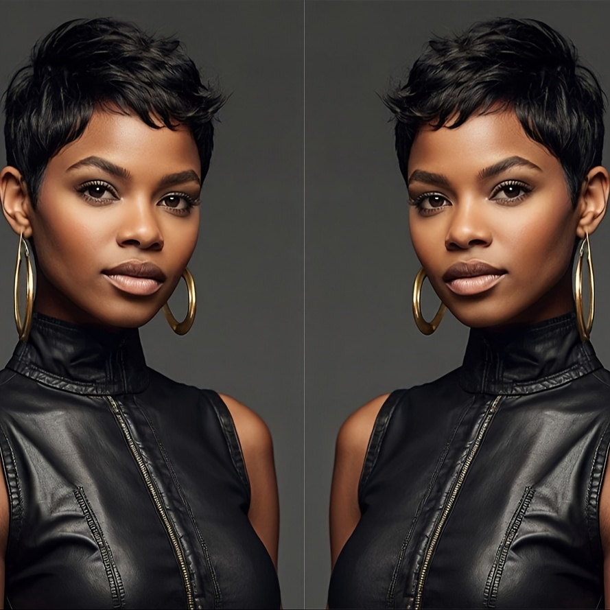 Synthetic Cut Wig With Bangs, Short Wave Hair Wig For Women, Perfect For Christmas Parties And Music Festivals