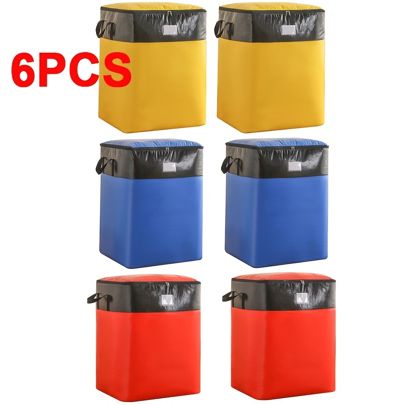 6-Pack Heavy Duty Waterproof Moving Storage Bags