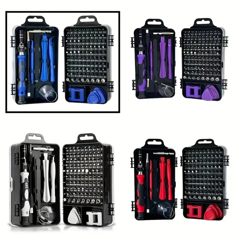 115 in 1 screwdriver set with strong magnetic and high hardness multifunctional disassembly tool set featuring irregular drill bits a durable metal case and pointed tips ideal for repairs of mobile phones tablets and small appliances perfect as a essential electronic disassembly tool great for halloween christmas thanksgiving fathers day gifts for fathers or Product details 7