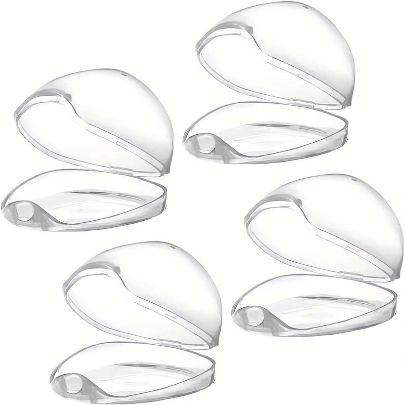 4pcs Holder Box With Lid - Plastic Storage Case For , Sippy, & Travel Organizer, Transparent Container ' (, Hygienic, Compact)