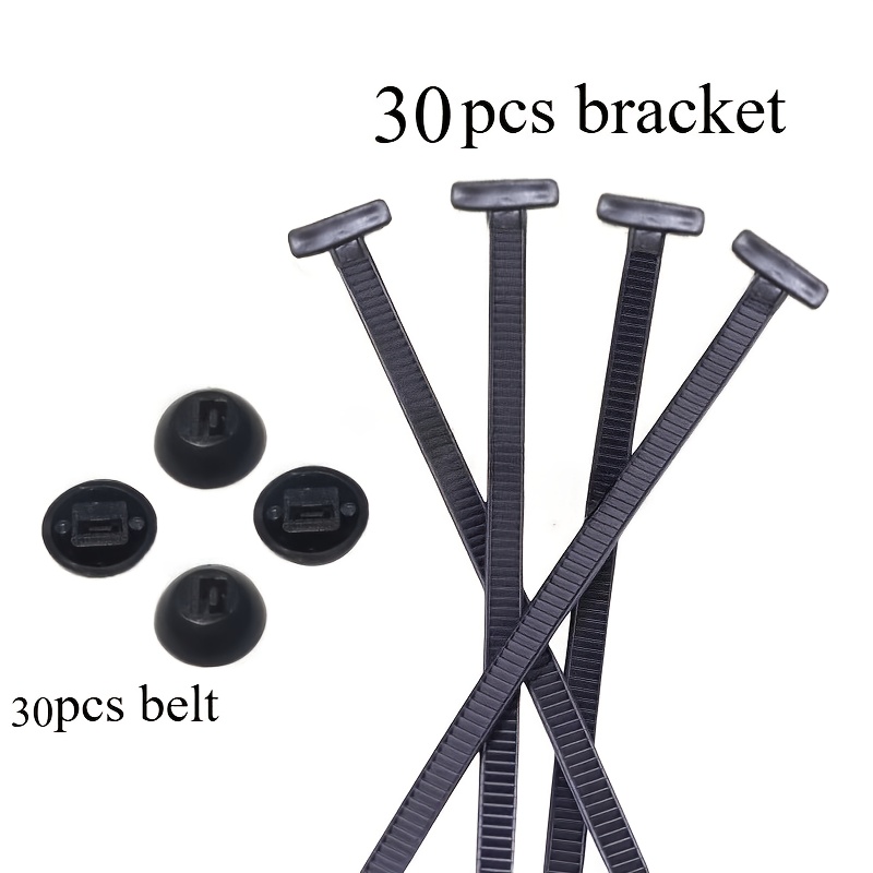 TEMU Lot de 60 attaches-câbles autobloquantes robustes en nylon avec goupilles de fixation et boucles à glissière autobloquantes - Convient pour la