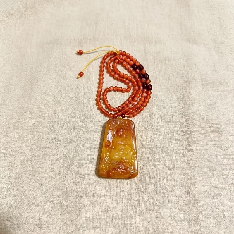Bohemian Pyro-Colored Resin Guanyin Pendant