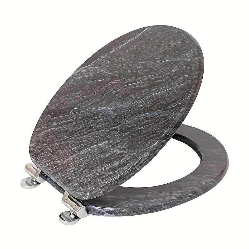 Sinobath Mdf Toilet Seat With Mechanism, Quick-release Function For O-shaped Toilet Seat, With Adjustable Hinges, Wooden Toilet Seat, Sturdy Quality