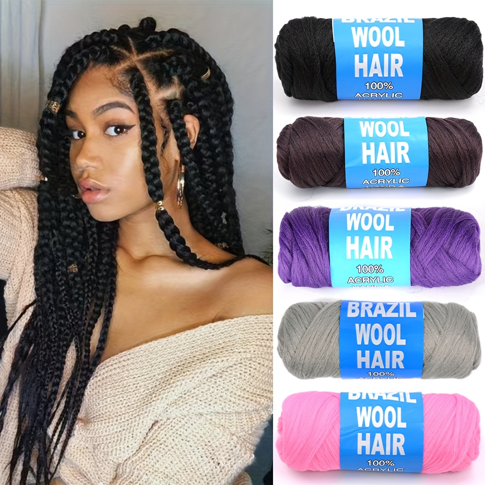 Hilo Sintético Brasileño * para Trenzas de Crochet, Extensiones de Cabello  20.32 cm 70g/roll, 100% * Africanas Acrílico Para Box Braids y * Twist en *  * * * *, image size:1000x1000