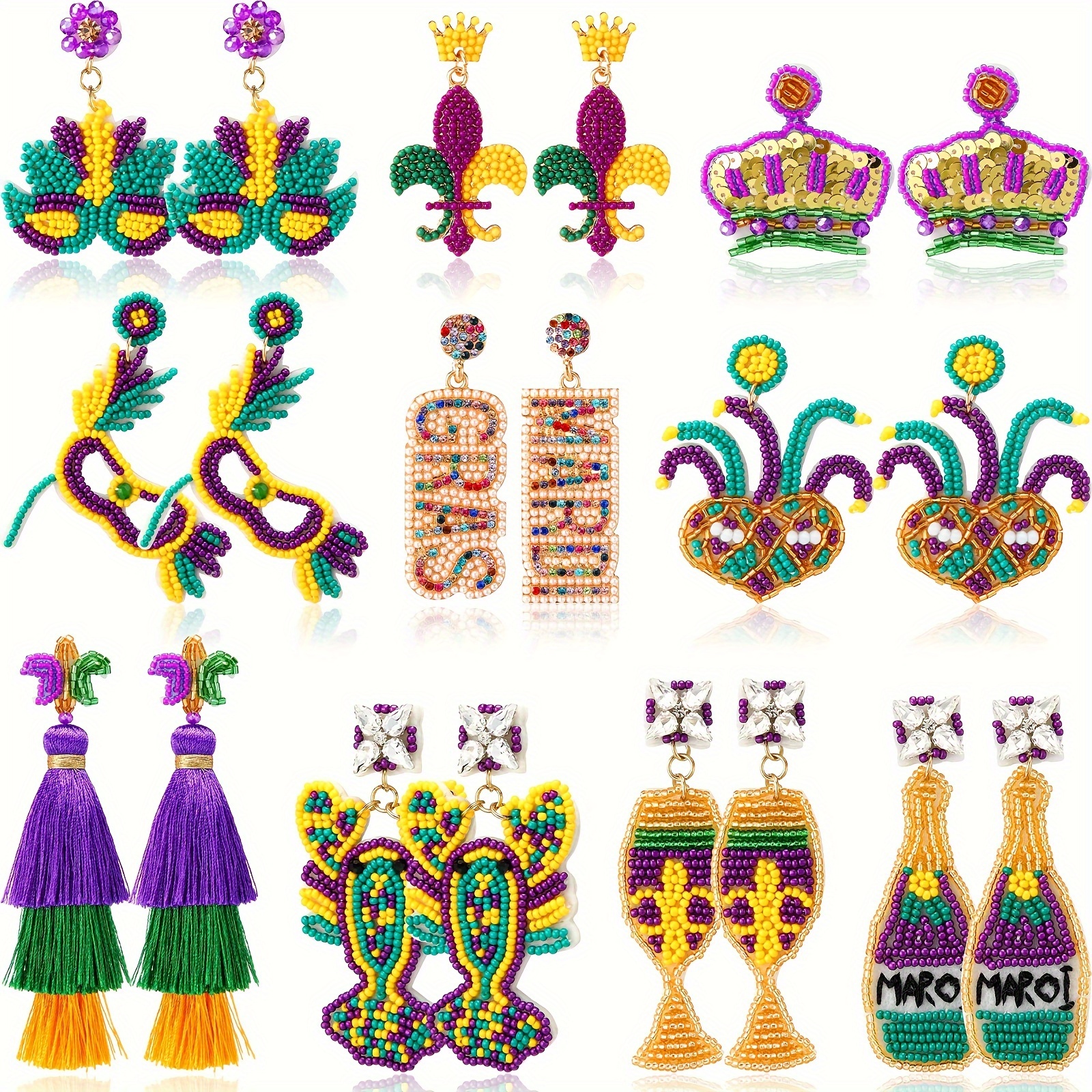 

10 Mardi Earring For Women Mardi Hat Pendant Mardi Earring Earring Mardi Earring