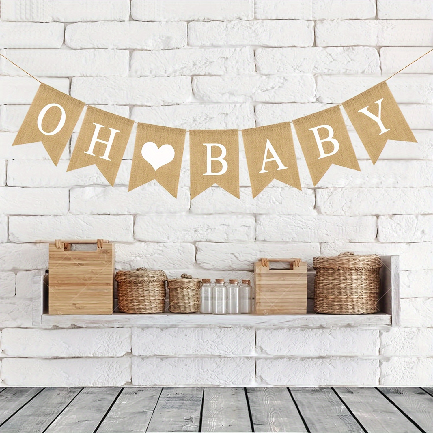 Welkom Baby jute banner voorgeregen bord voor babyshower, geslachtsonthulling feest babyshower decoraties voor jongens en meisjes