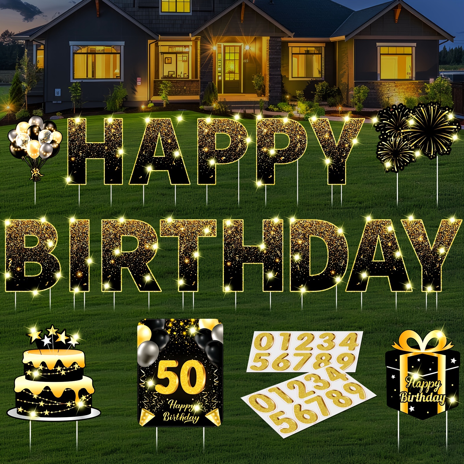 

18 Happy Birthday Courtyard Signs With Stakes Lawn Decoration Theme Party Decoration Balls Birthday Outdoor Lawn Signs Boys And Girls Outdoor Sports Party Supplies (football)