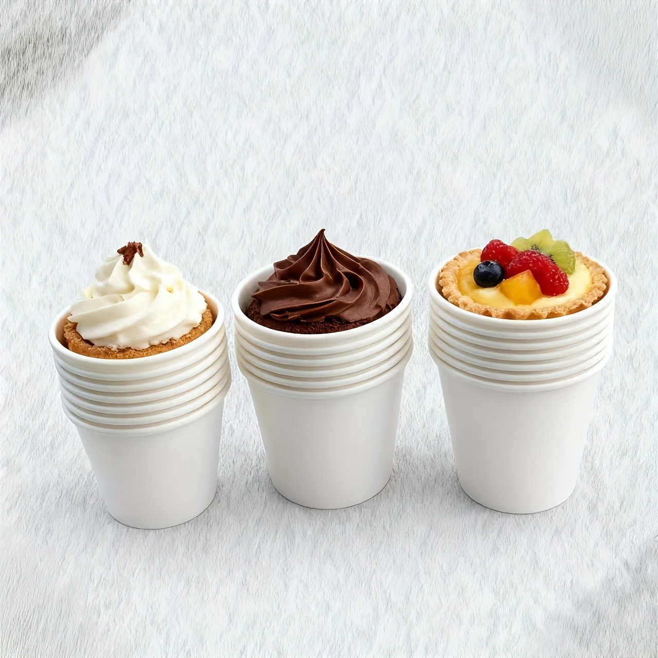 300pcs Mini Disposable Paper Cups Small Tasting Cups Sample Cups Bar Small Liquor Cups Trial Drinking Cups Home Commercial Leak-proof Style