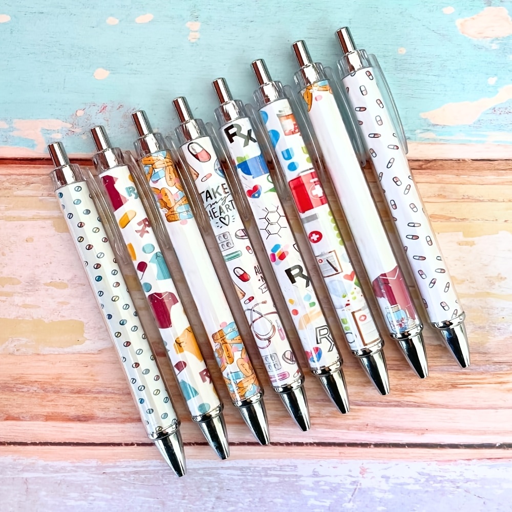 TEMU Wrap Pens 8pcs - Set For Healthcare Workers, Fun Supplies Nurse For Pharmacists, Nurses Week, And Bulk Gifts For Professionals And Students