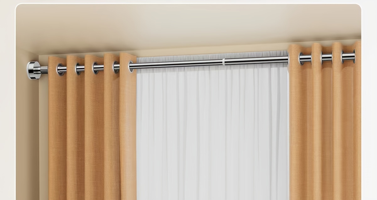 modern telescopic stainless steel clothes drying rod non punch curtain rod for bathroom adjustable retractable rod for bedroom balcony clothes hanging bar details 13