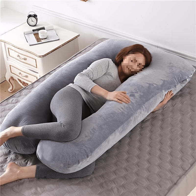 Pregnancy Pillow with Lumbar Support, U-Shaped Belly Support for Side Sleeping, Multi-Functional Maternity Pillow, Prenatal Essentials