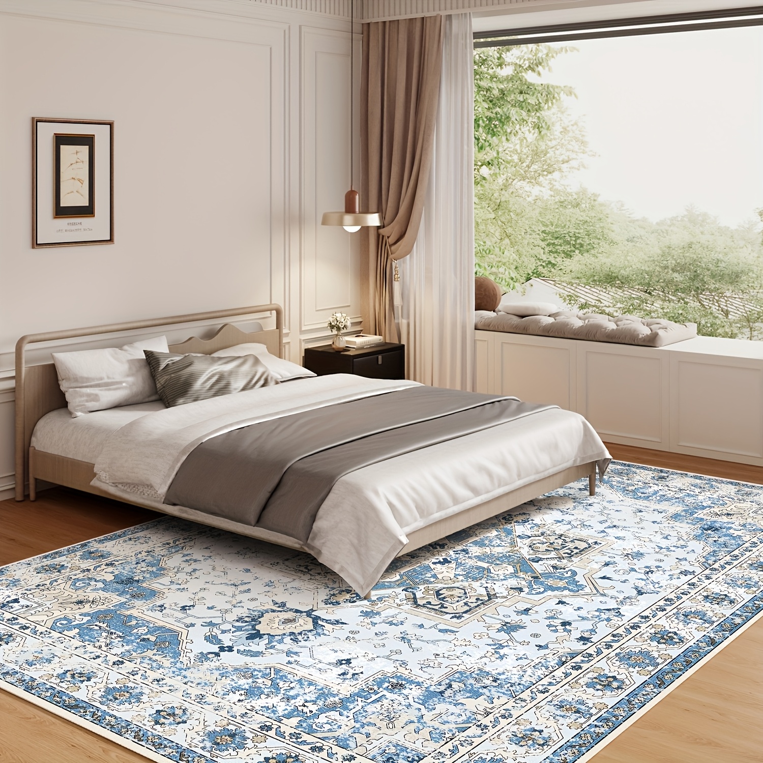 Machine Washable Vintage Boho Area Rug – Everyday Carpet As A Decor Accent For Living Room, Bedroom, And Office