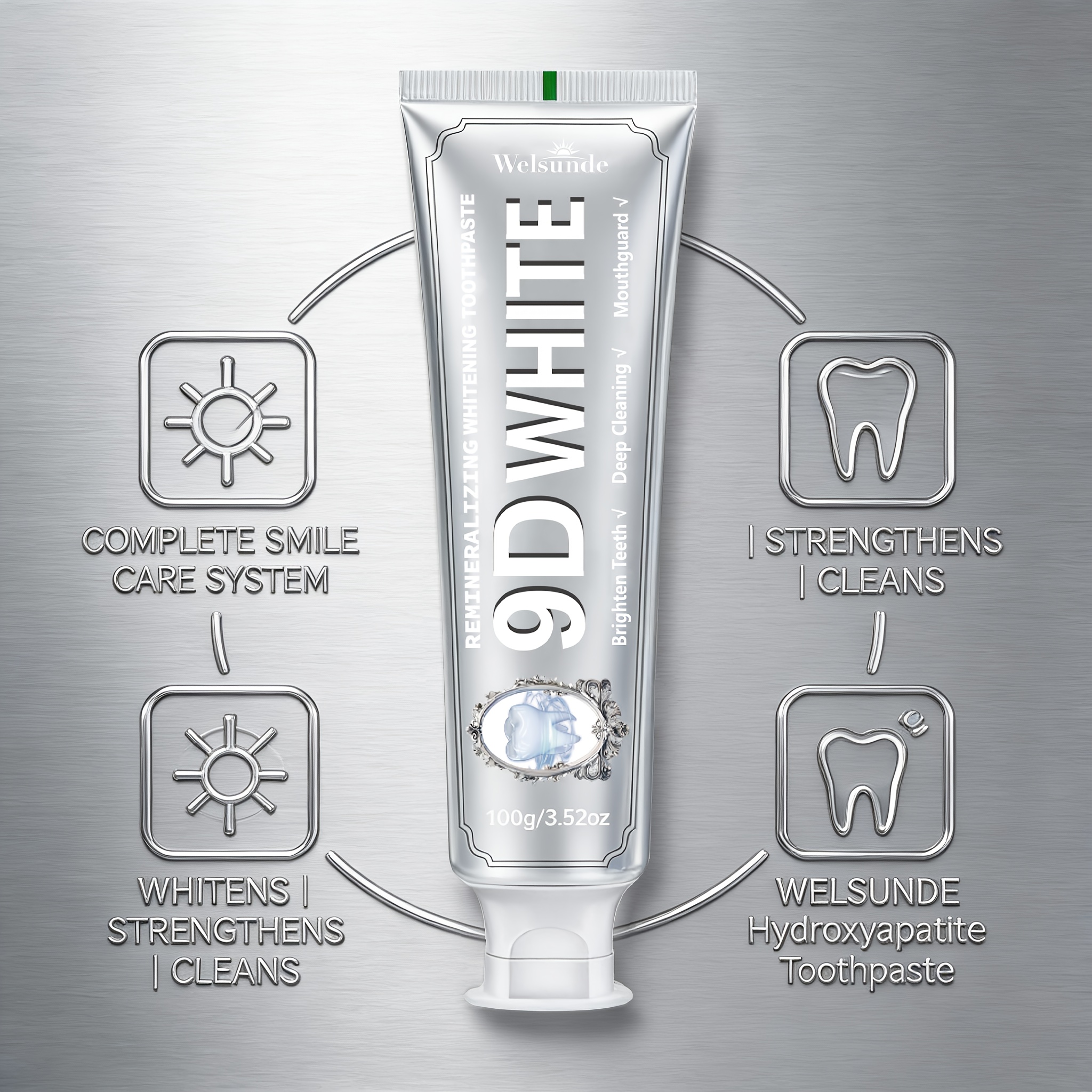 5pcs Remineralizing White Toothpaste with Hydroxyapatite