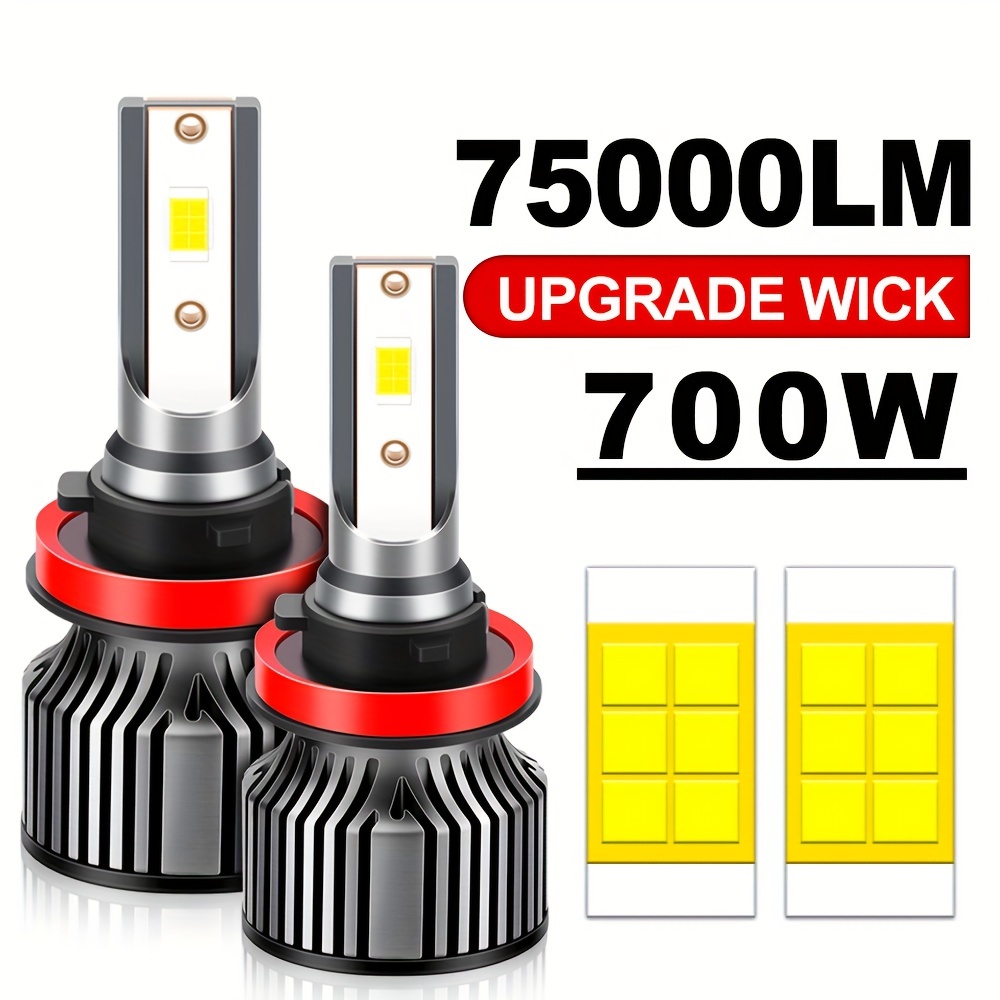 

9005/hb3 9006/hb4 H1 H4 H7 H11 H13 Led Car Headlights, 6000k 700w/ 3570 Csp , Fan, -n-, 2024 New , 2pcs