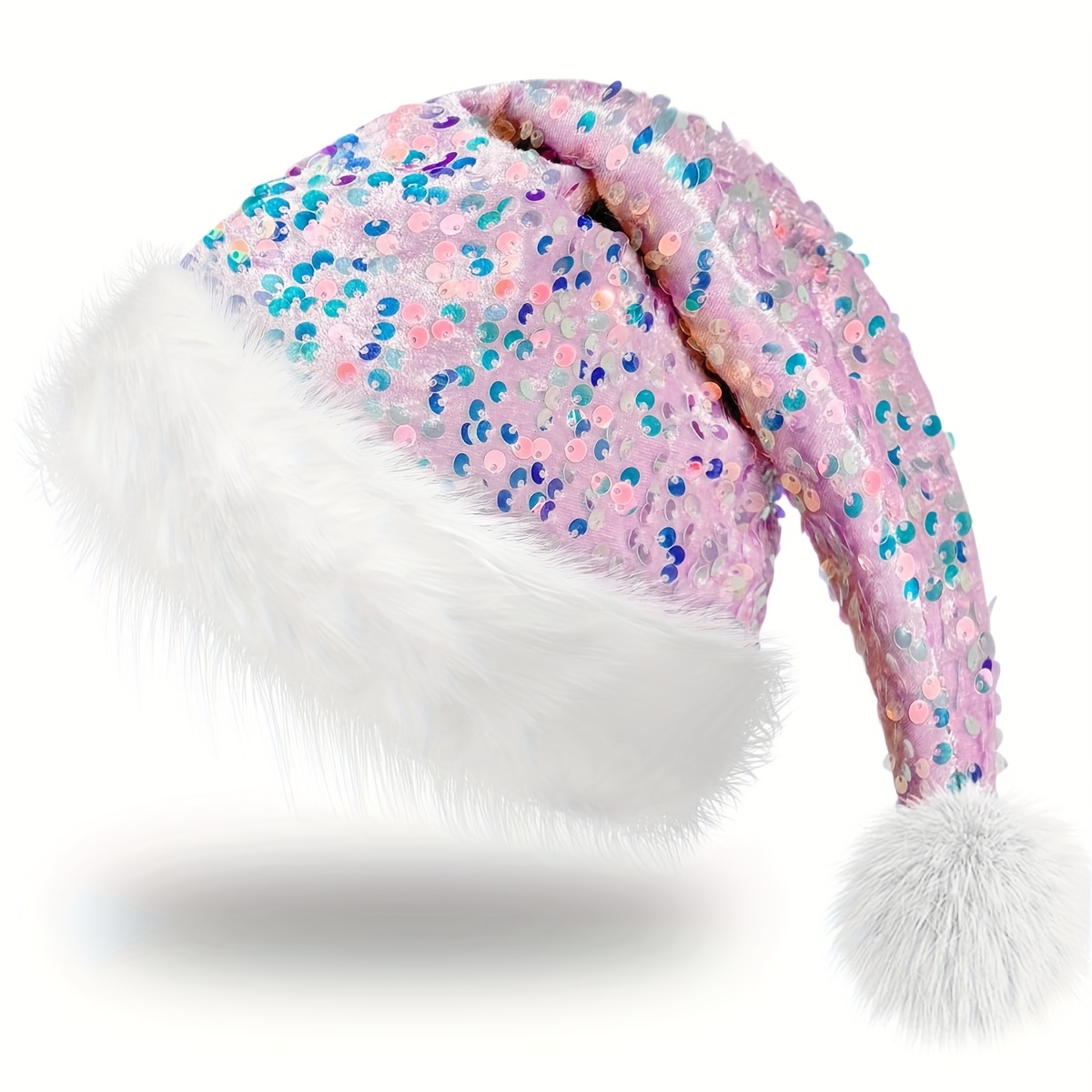 

Glitter Christmas Hat For Adults - Polyester, Hand Wash Only - Holiday Parties & Decorations, Christmas Decor