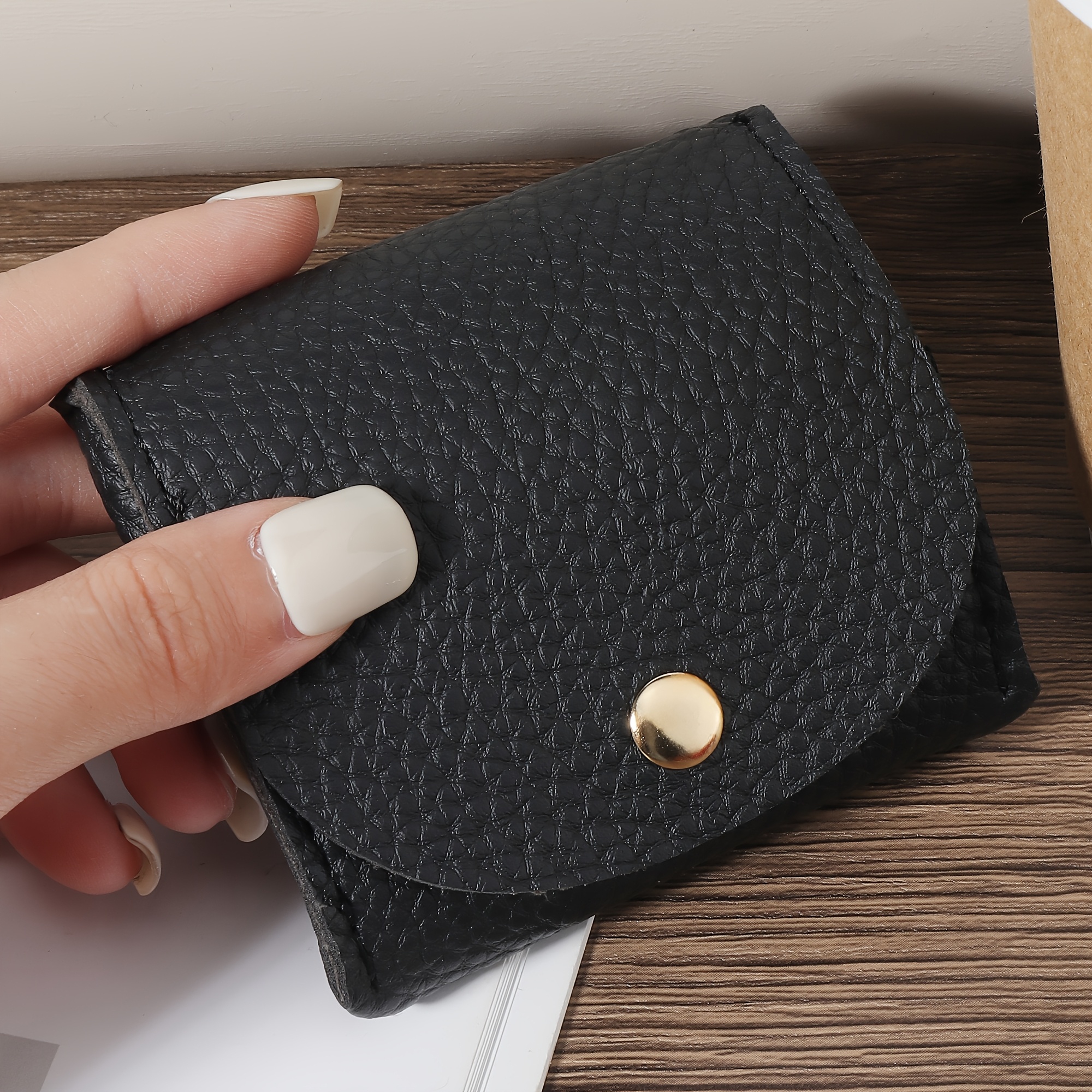 Image of Women&;s Wallet - Slim Credit Card Holder With Snap Closure, Pocket & Nylon | Multifunctional Card Organizer Suitable For ,, Travel - Modern Cash & Id Card Storage Bag