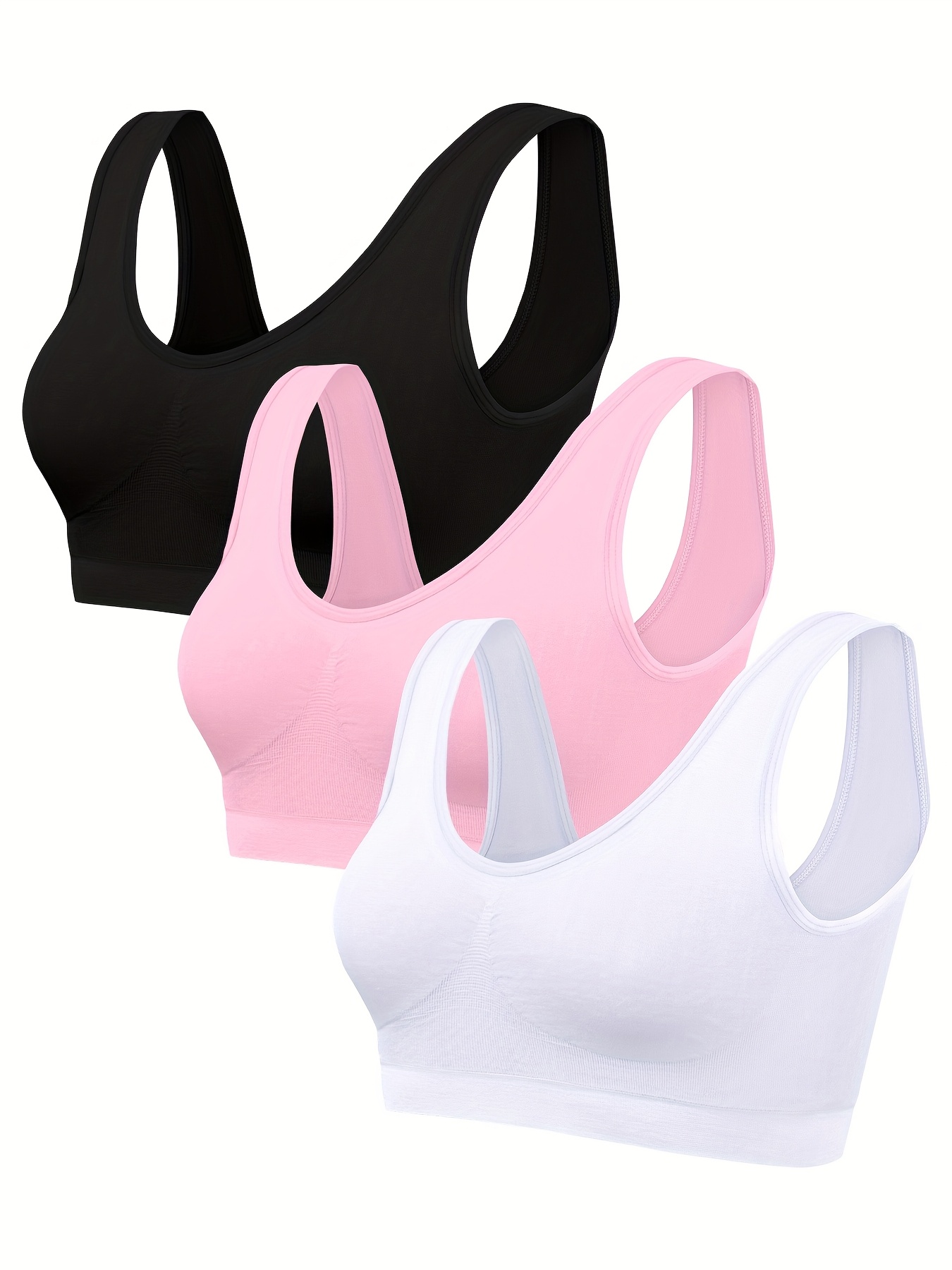 3pcs seamless womens single layer thin push up sports bras summer running yoga tank tops