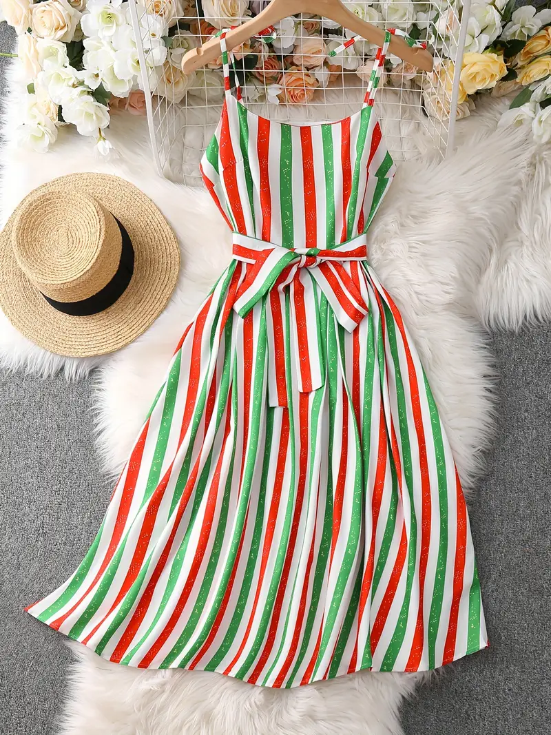women christmas suspender dress red green vintage vertical - Temu women christmas suspender dress red green vintage vertical - Temu