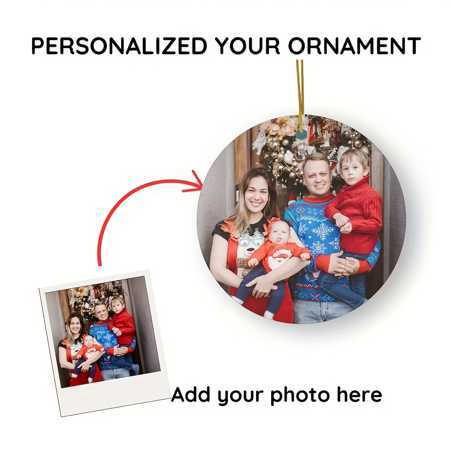 TEMU Custom Family Photo Ornaments, Decorations, Acrylic Personalized Decorations, Glass Custom Decorations, Bulk Wedding Decorations, Pet Names And
