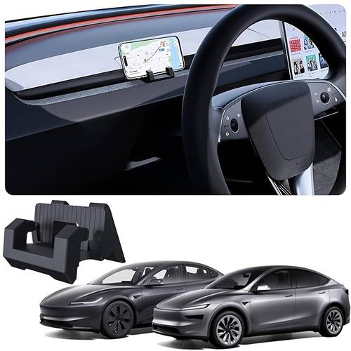 item picture suitable for tesla highland 2025 2026 car center console instrument panel vent silicone phone holder