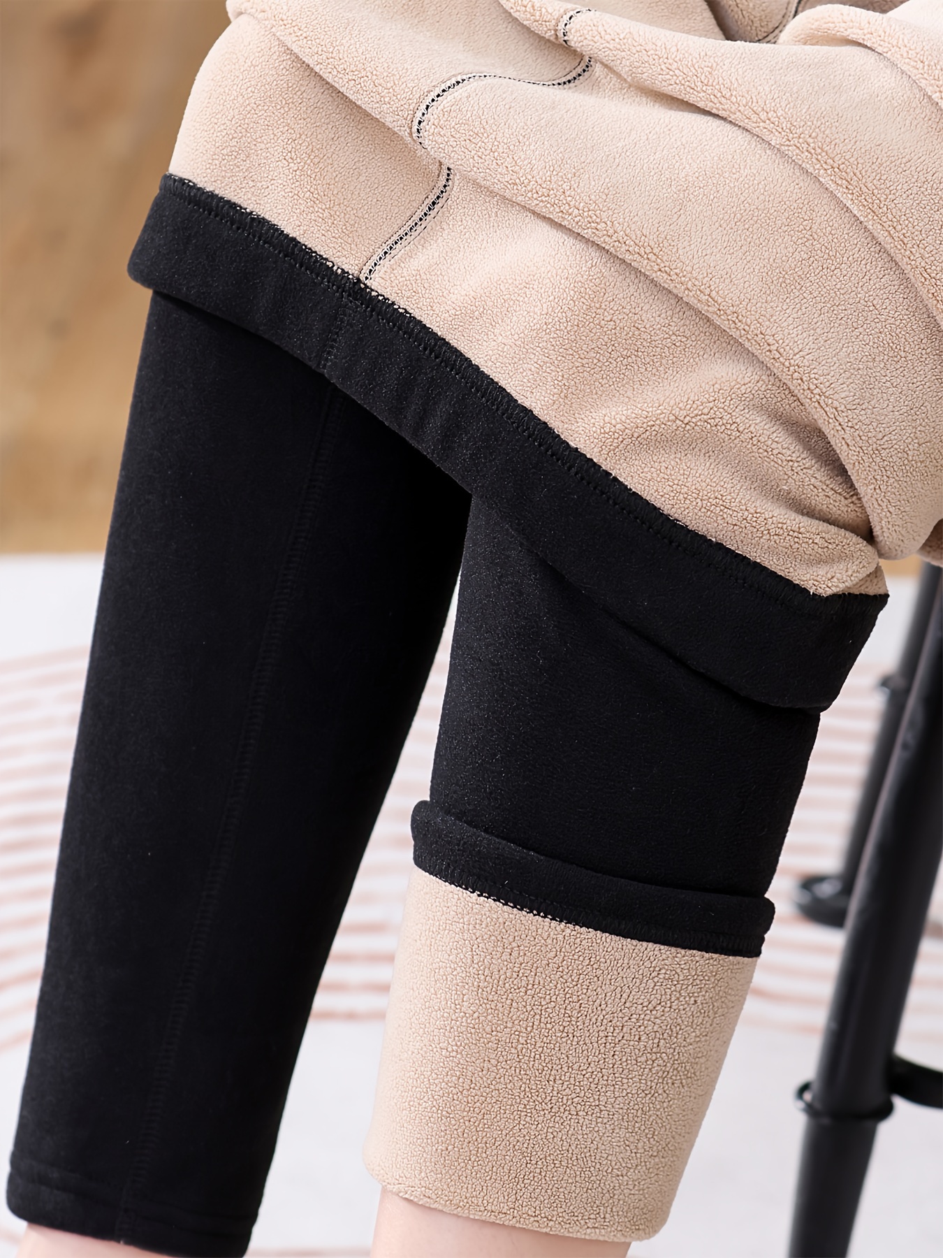 Women's Winter Thermal Leggings Solid Warm Long Pants - Temu Italy