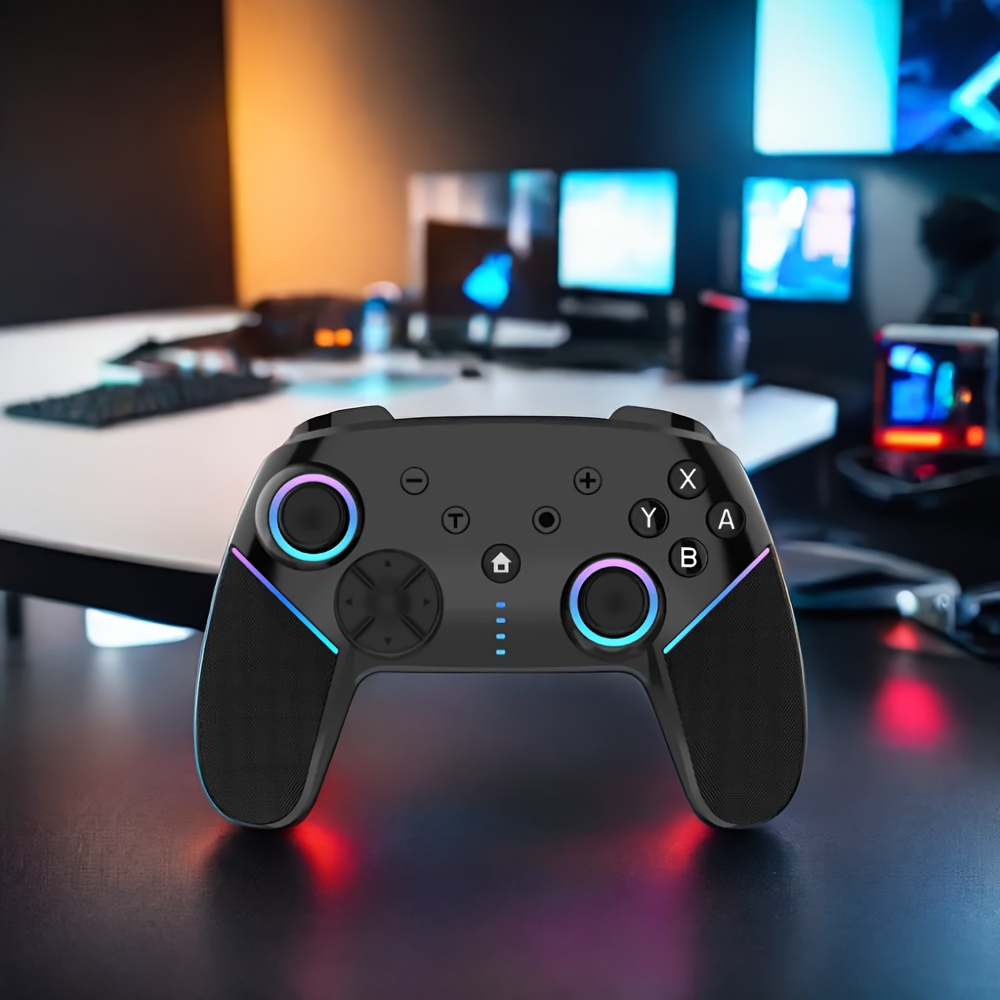 Contrôleur de Jeu Sans Fil À Six Axes Avec Fonction de Programmation de Macros À LED Pour Switch Incluant Une Fonction de Réveil
