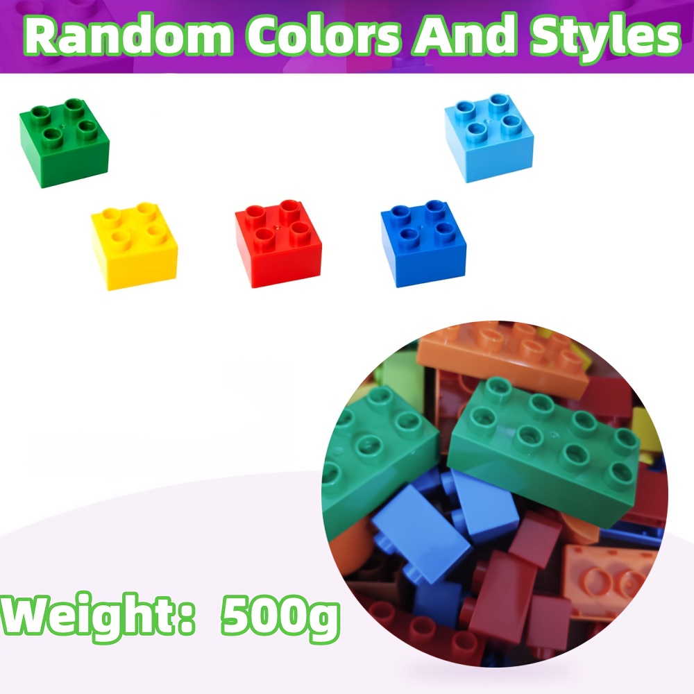 500g Large Granule Basic Building Blocks, Puzzle Floor Blocks, Stimulating And Imagination Toy, Safe Abs Material, Halloween, Thanksgiving, Christmas Gift, Birthday Present