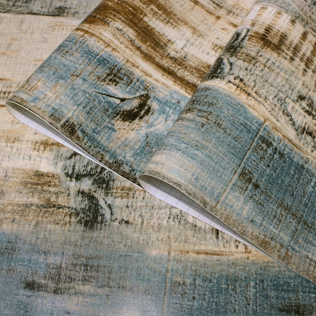 TEMU 1 Rotolo Carta Adesiva Legno & Carta da Rimovibile per Mobili, Pareti, Pavimenti, Rivestimenti - Piastrelle in Legno, Facile Installazione,
