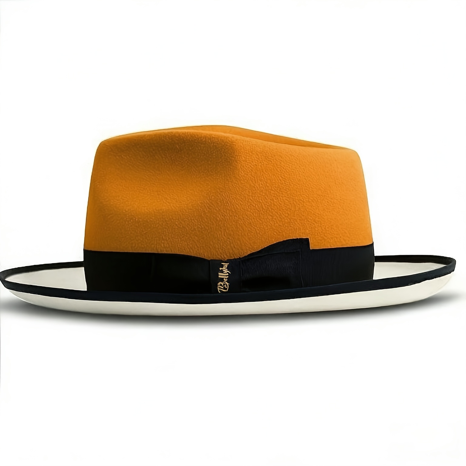 Men's Retro Felt Fedora Two-Tone Patchwork Hat