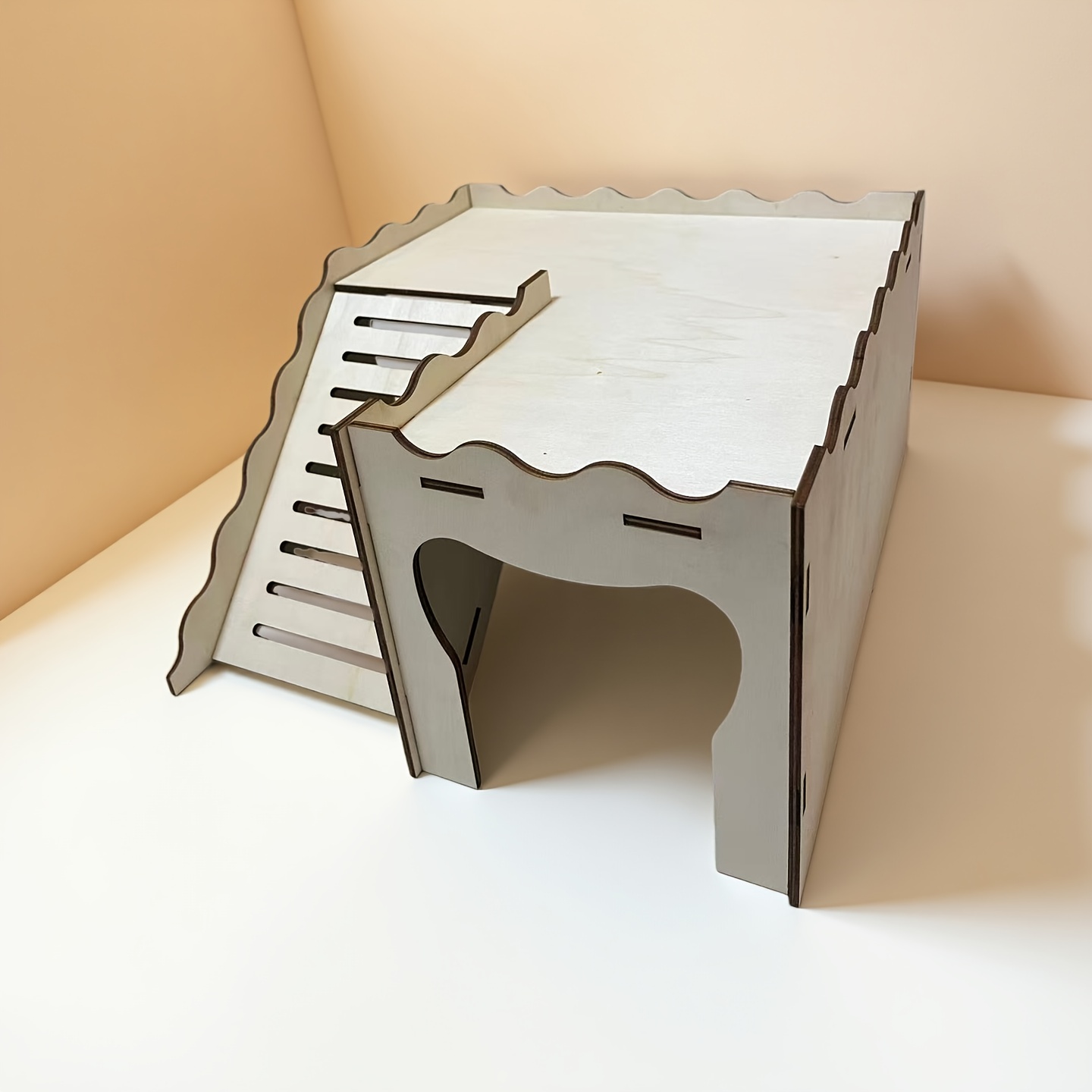 Image of 1pc Accessories Random Delivery Rabbit Castle Wooden Bed Guinea Pig Wooden House Rabbit Hideout Lop Rabbit Play Solid Wood House Small Nest