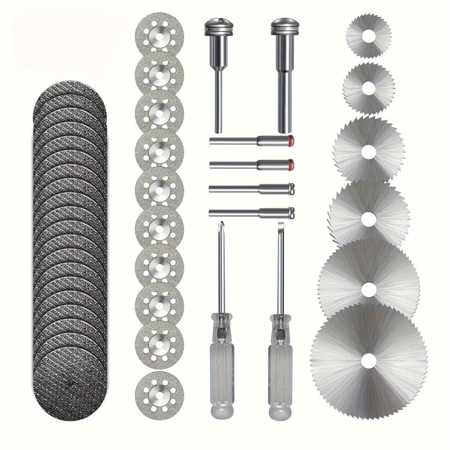 TEMU 44pcs Cutting Wheels Set Compatible With Plastic 36pcs For Rotary Tool, Hss Circular Saw Blades 6pcs, Resin Cutting Discs 20pcs, 545 Diamond
