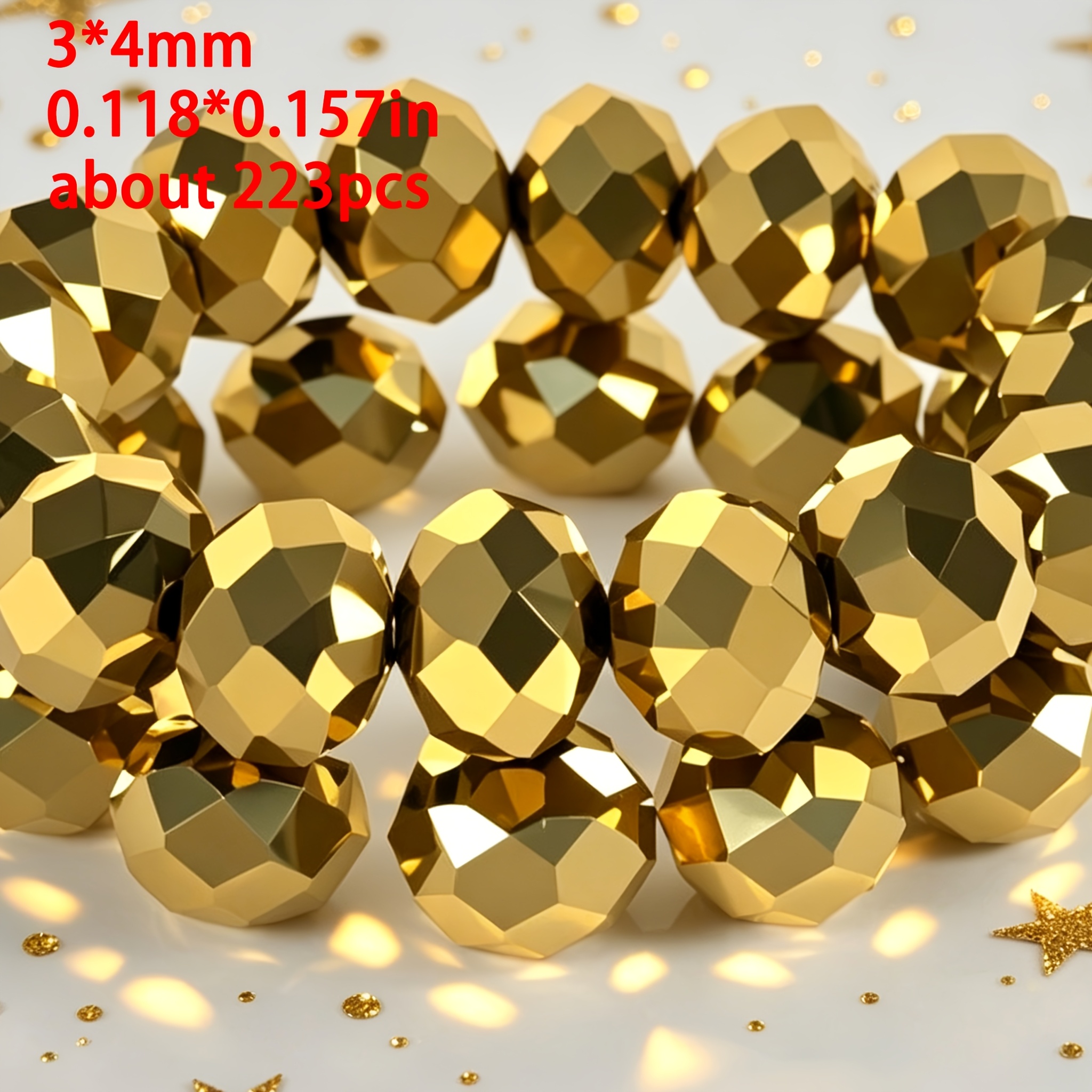 TEMU Beads & Bead Assortments: Approximately 223/149/112pcs Of -made Smooth And Shiny Flat Beads With Holes, 3*4/5*6/6*8mm. Exquisite Loose Beads,