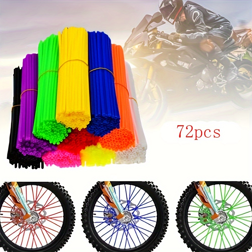 

72pcs New Universal Motorcycle 24cm 9.4" Wheel Rim Wrap Kit Skin Cover For Mx Motocross Dirt Pit Bike Enduro For For