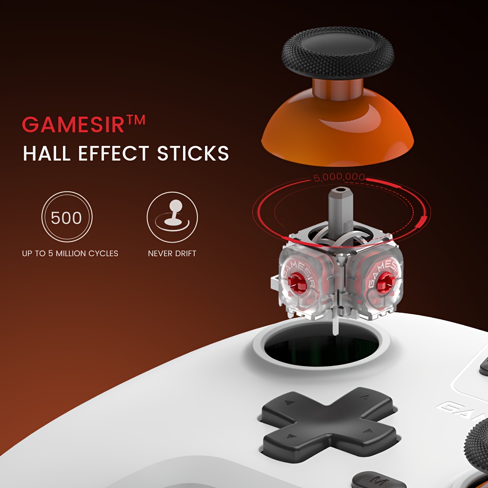 Gamesir Nova Lite Wireless Controller: Compatible with Windows PC, for Iphone, Android, Switch, And Steam Deck, Equipped with Hall Effect Triggers, Turbo Function, And Rumble Vibration, Supporting Wireless, Wired, And Dongle Connectivity