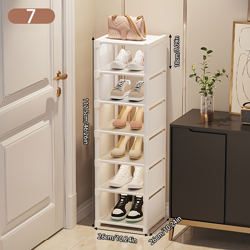 TEMU 1pc, Multifunctional Shoe Rack And Shelf, 2 Colors Available, Dust-proof, Heightened And Widened, Can Hold Large Size Shoes, Space-saving,