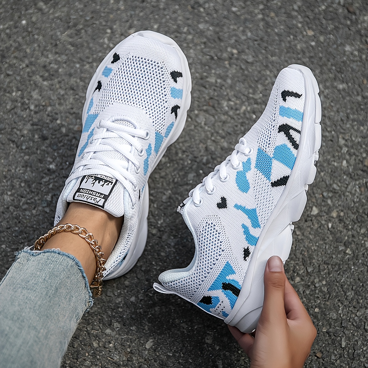 Chaussures décontractées légères pour femmes, adaptées à la forme du pied, style été, tige respirante, chaussures de marche confortables et amortissantes, chaussures pour femmes, baskets