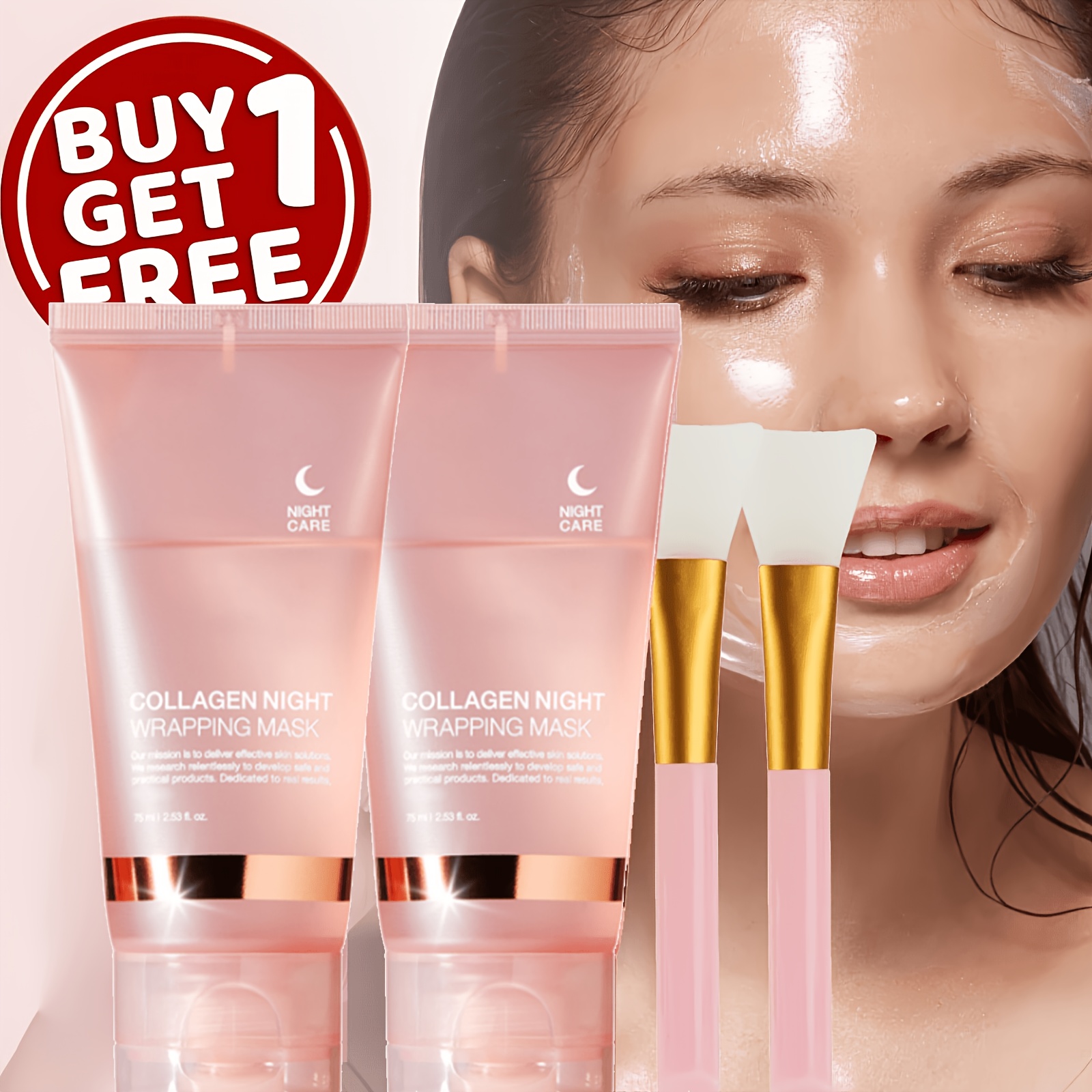     free niacinamide night mask containing niacinamide acid collagen collagen night moisturizing mask containing acid and niacinamide enhances skin   brightens skin tone moisturizes