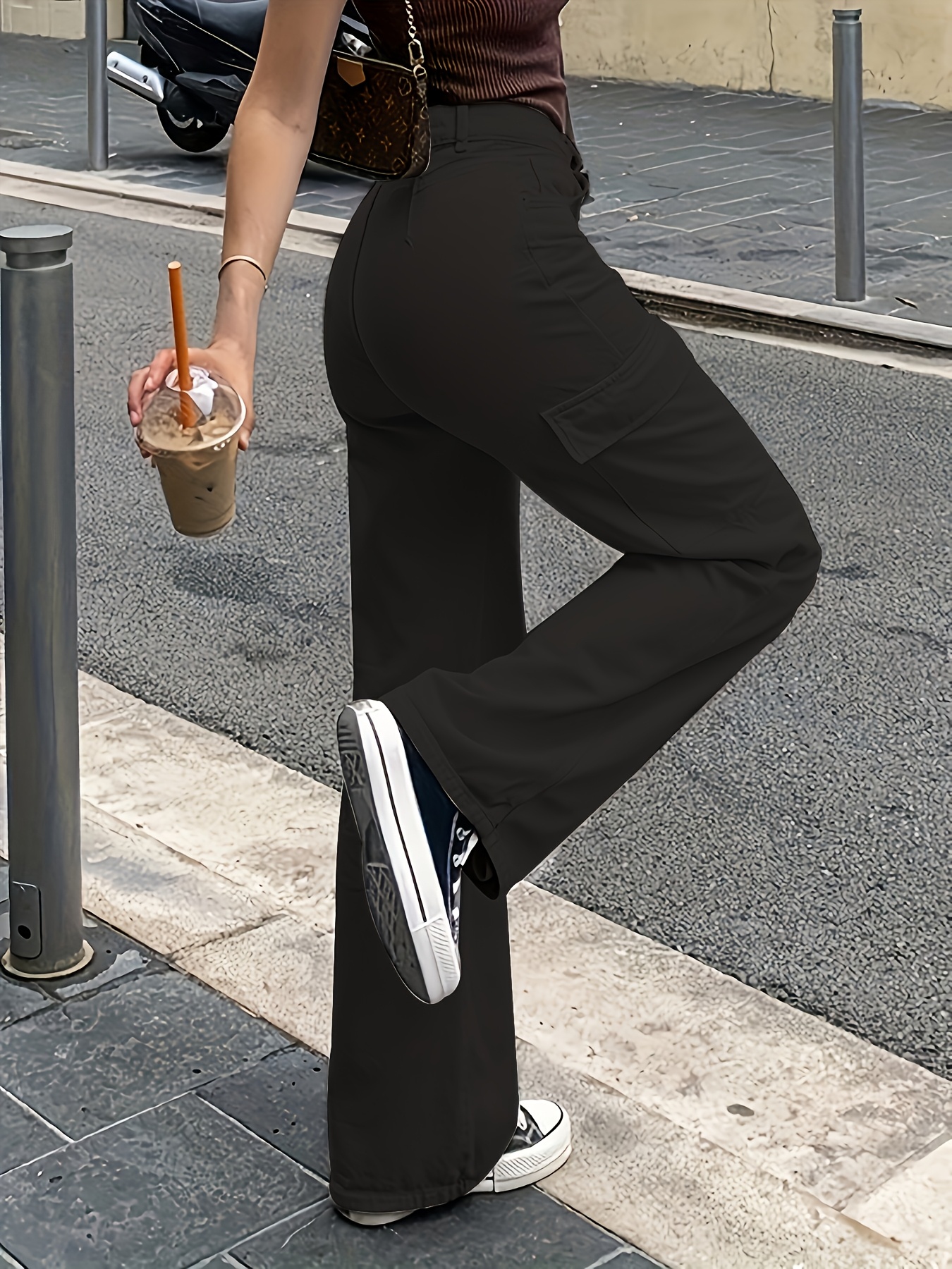 Pantaloni cargo con tasche Donna, Verde | Milano