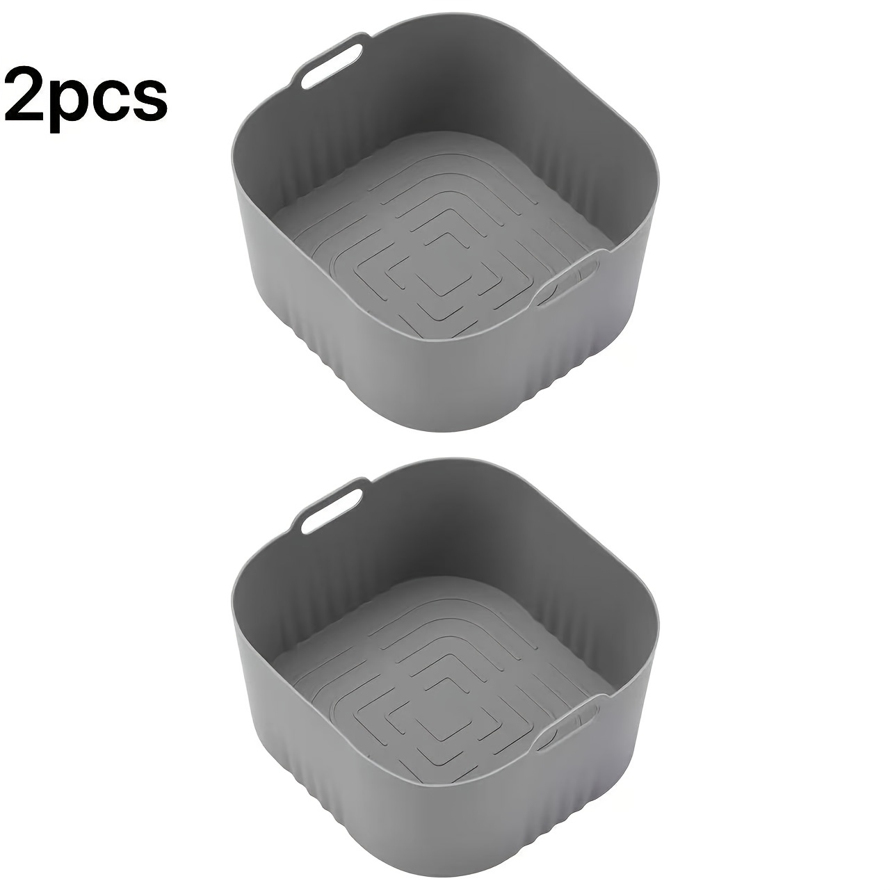 Image of 2pcs, Silicone Baking Tray Suitable For Air Fryers, Fit For Hd9252, Hd9200, Hd9255, Etc. It Has A Surface, To Use In Air Fryers, Ovens, And Microwaves