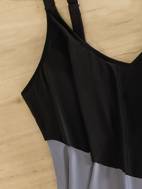 ladies retro size swimsuit set v neck tankini with high waisted shorts