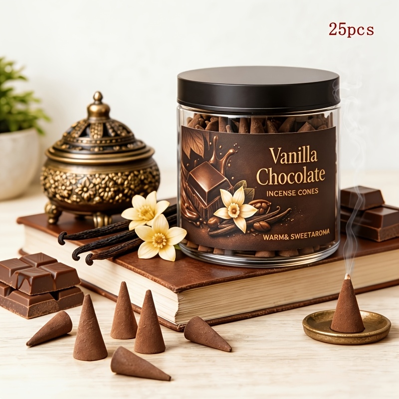 TEMU Scented Incense Cones | Sweet Fragrance Incense Cones | Transparent Jar Incense Cones | Home Fragrance Decor | For Bedroom And Living Room Use |