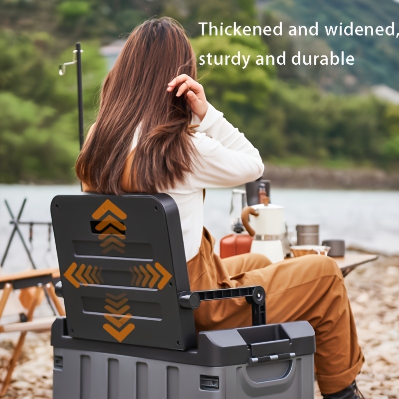Gray Outdoor Folding Storage Box, Suitable for Car Trunk Storage, Collapsible Camping Box, Portable with Large Capacity for Camping Gear And Moving, Durable And Heavy-Duty Storage Solution
