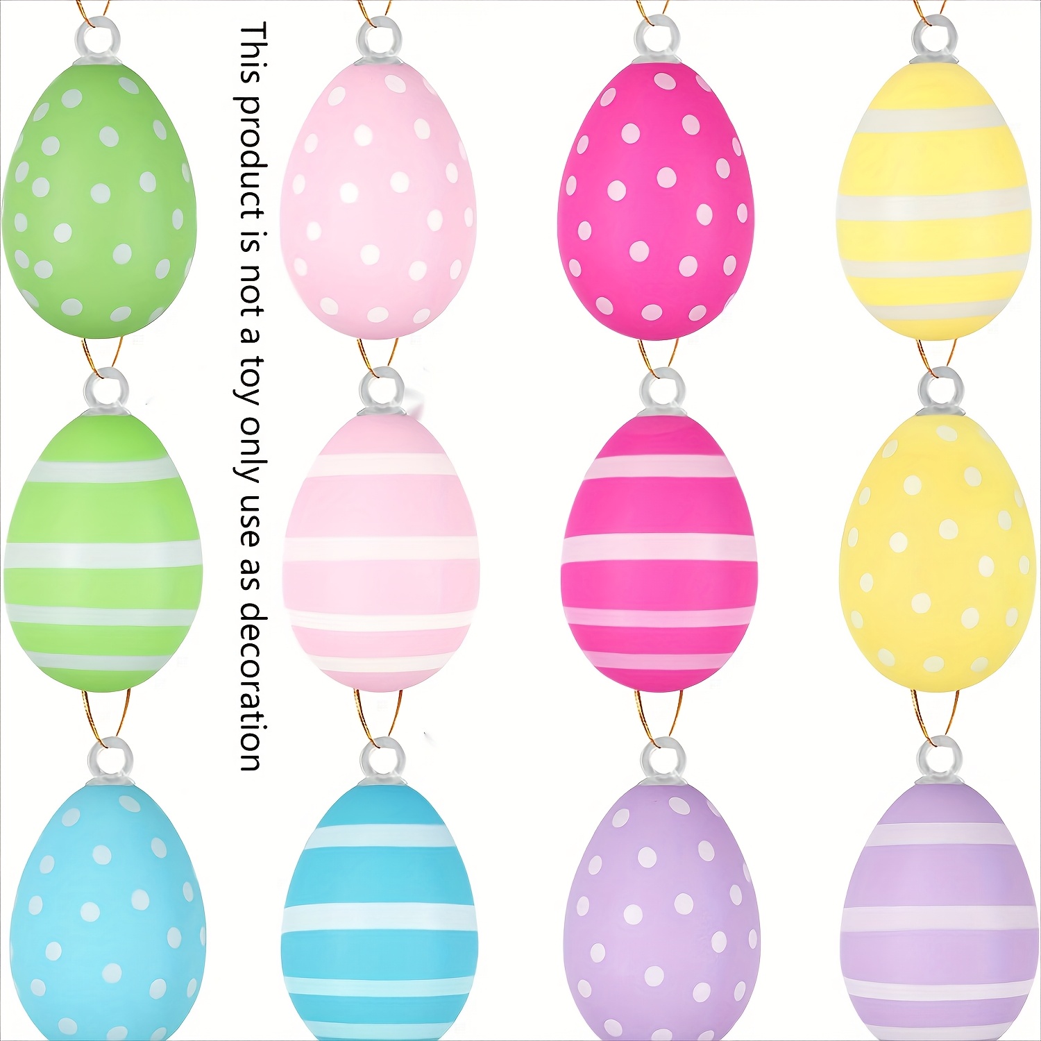 

12/24pcs, 4*6cm Easter Spring Decorative Eggs, Plastic Easter Eggs, Plastic Easter Eggs Bulk, Easter Eggs, Plastic Eggs Filled, Easter Basket Filler