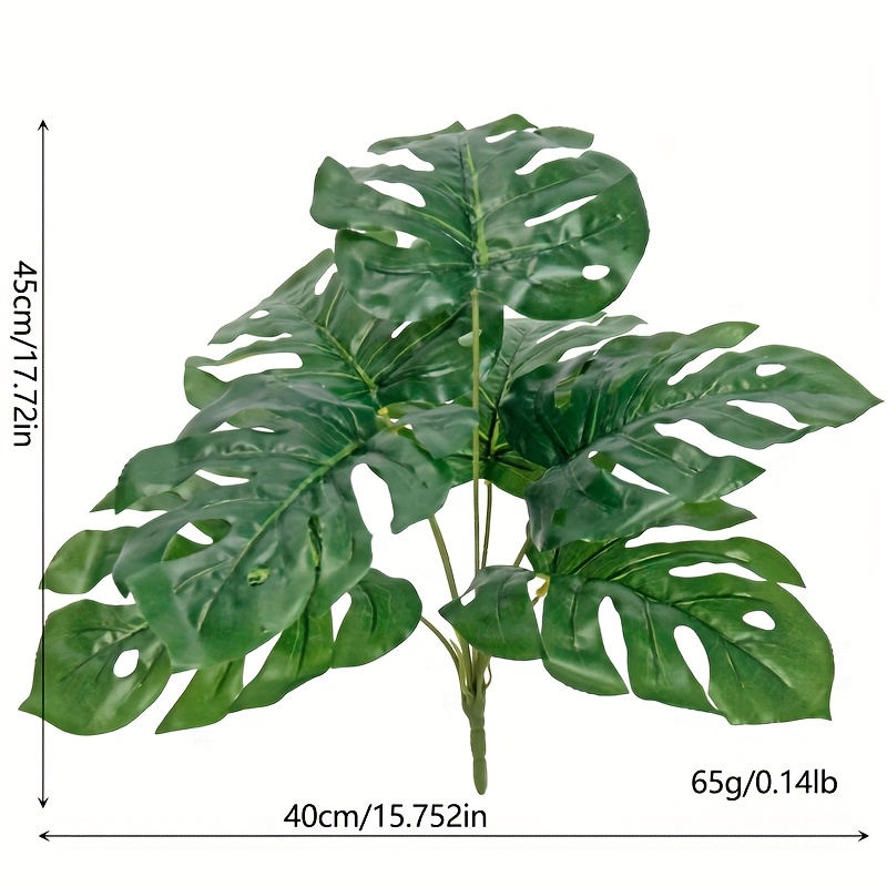Large Artificial Palm Tree Natural Leaves - Perfect For Indoor And Outdoor Decoration, For Christmas, Halloween, Thanksgiving, 's Day - Container Not Included