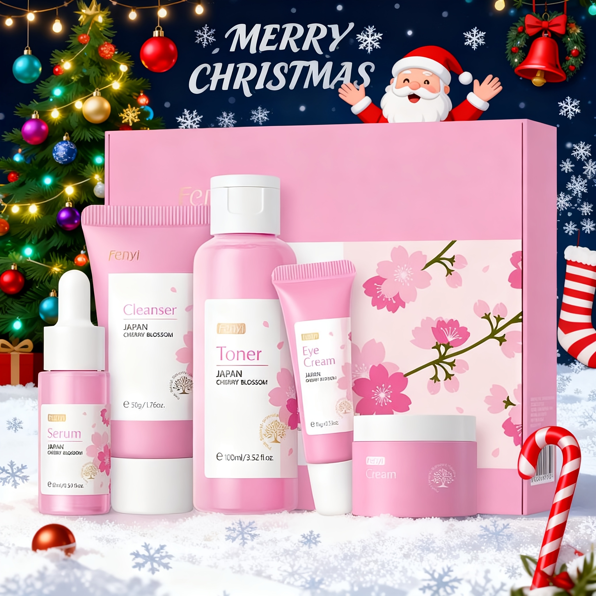 uneven skincare set  3セット Skincare Set for Teenage Girls - Japan Sakura 24PCS