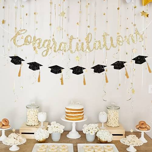 1pc congratulations party banner graduation themed party decoration banner pull up flag party decoration supplies