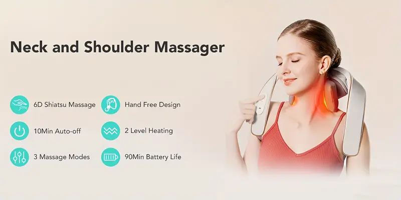 skg neck massager deep tissue cervical massager 6d wireless finger pressure neck and shoulder massager electric massage for neck back shoulders and legs suitable for home office mothers day gif details 6