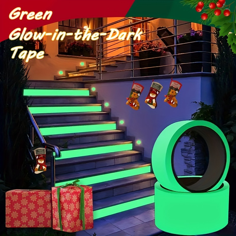 

5cm*500cm -the-dark Tape, Staircase Fire Warning Tape, Stage Green Fluorescent Anti-collision Tape, Green Light Adhesive Sticker 1 Roll